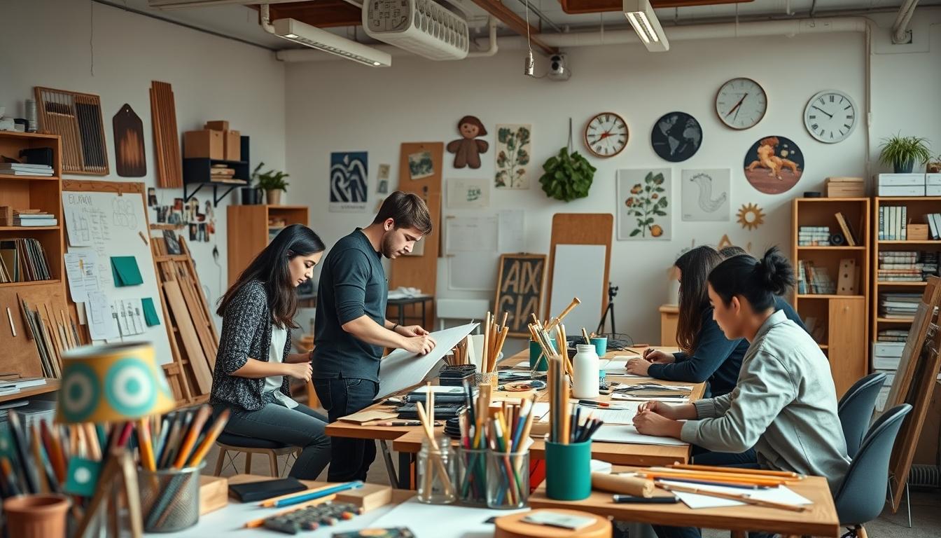 Student using a study guide to organize academic notes